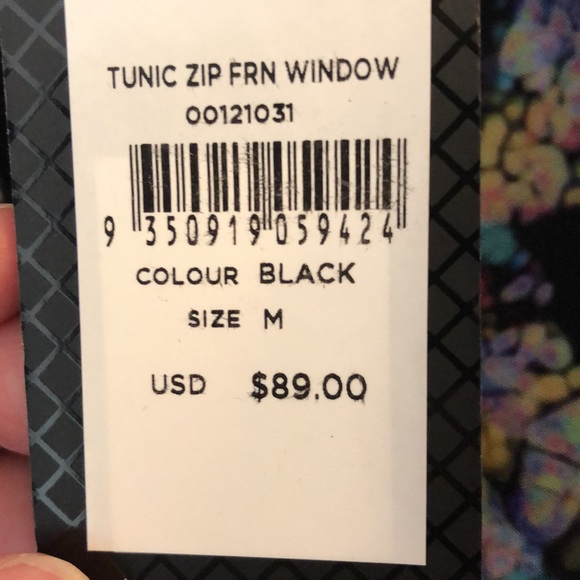 NWT City Chic Zip Front Tunic in Window print size 18 - Picture 4 of 4